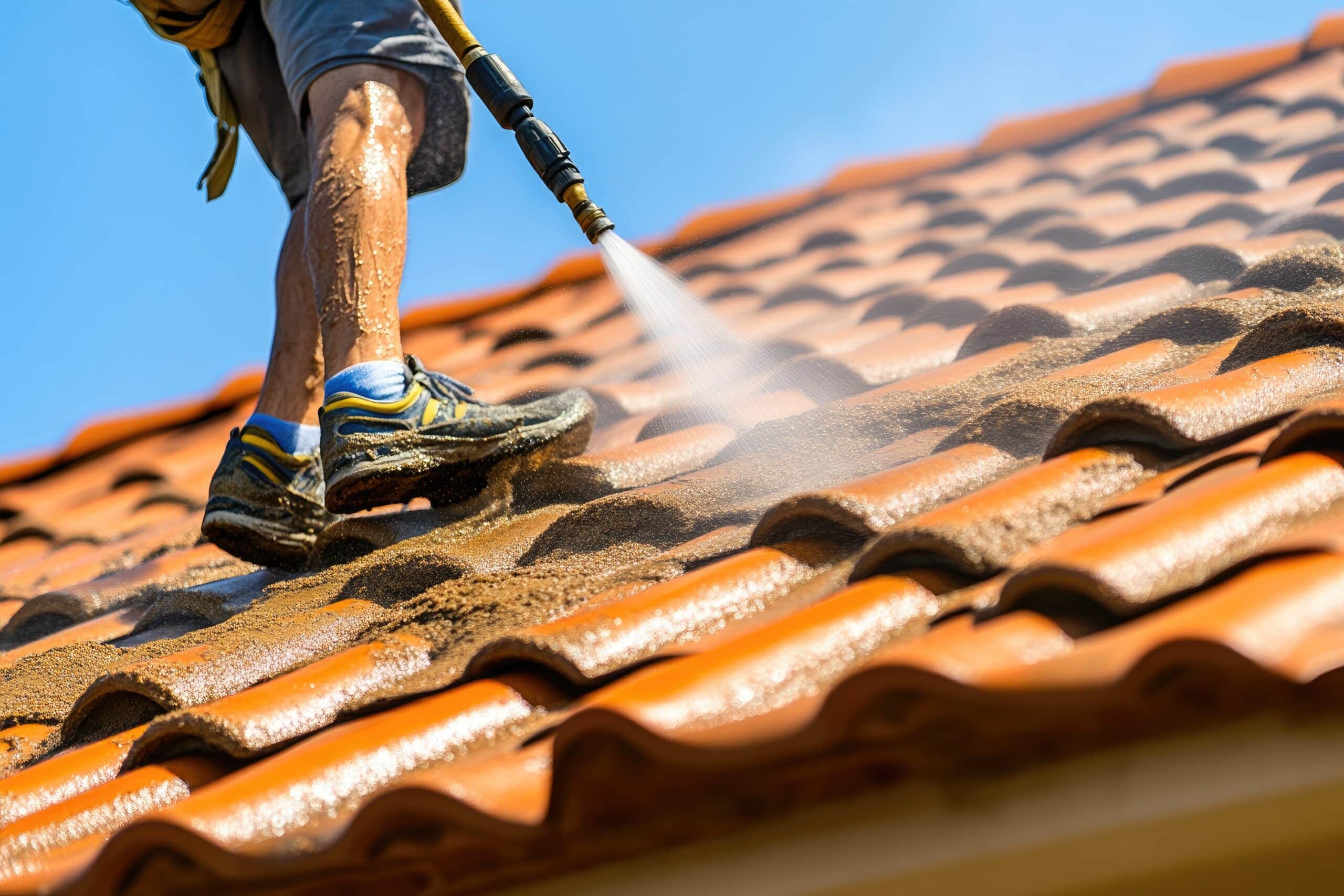 Démoussage et nettoyage de toiture à Arras