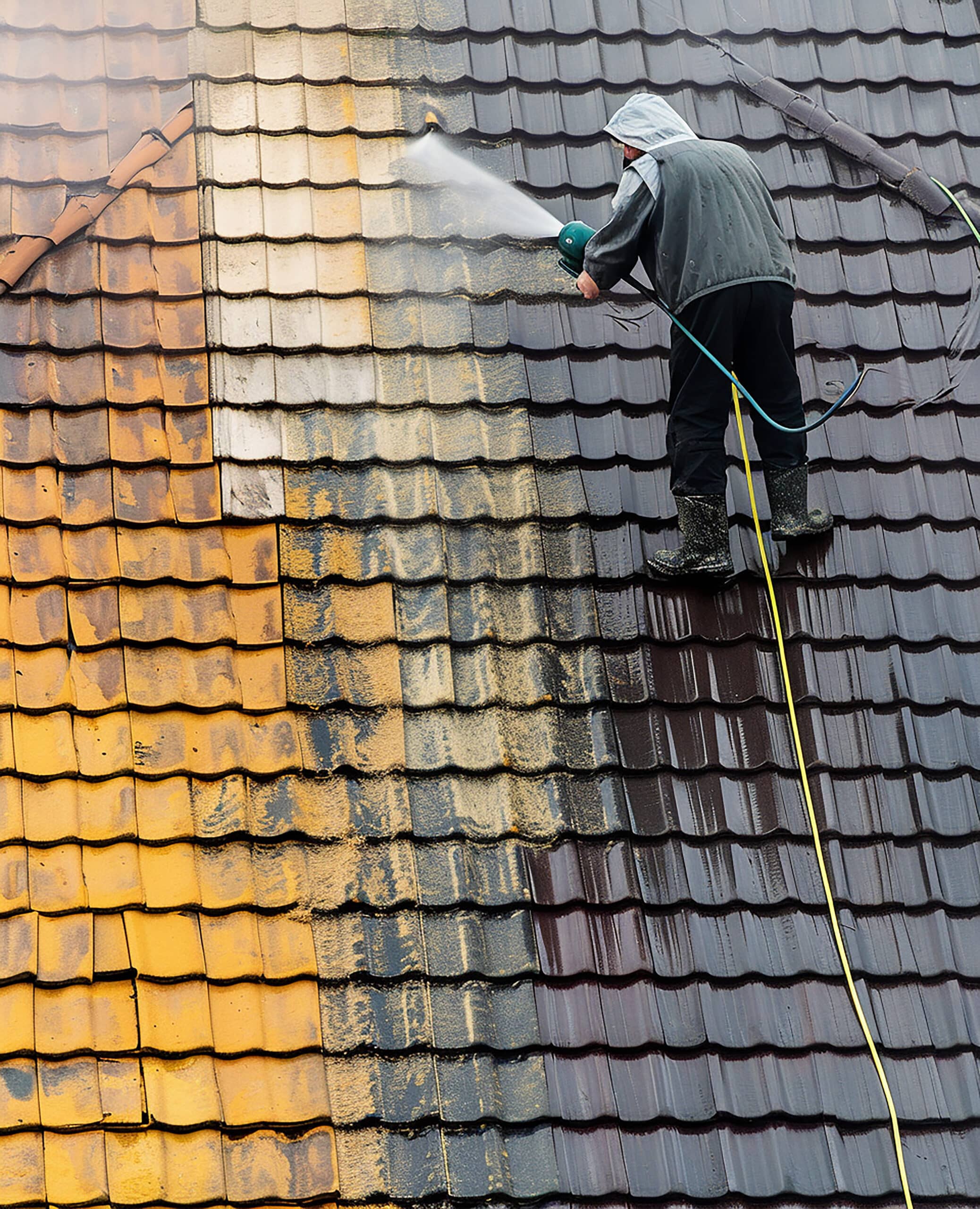 Démoussage et nettoyage de toiture à Arras
